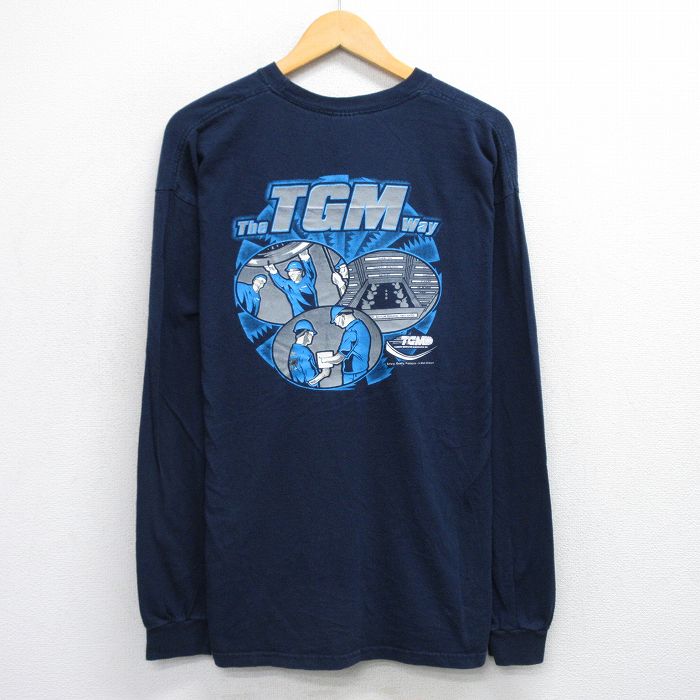 00s 長袖Tシャツ TGM ネイビー XL | 古着
