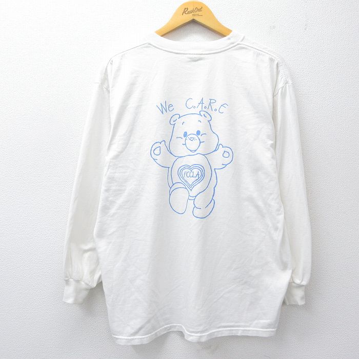 ジャージーズ 00s 長袖Tシャツ クマ ホワイト XL | 古着