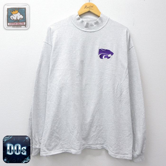 00s 長袖Tシャツ カンザスステートワイルドキャッツ グレー XL | 古着