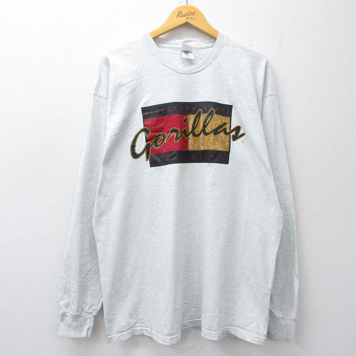 フルーツオブザルーム 90s 長袖Tシャツ Gorillas グレー XL | 古着