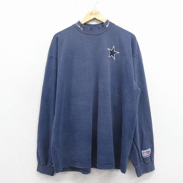 ナイキ 90s 長袖Tシャツ ダラスカウボーイズ ネイビー XL | 古着