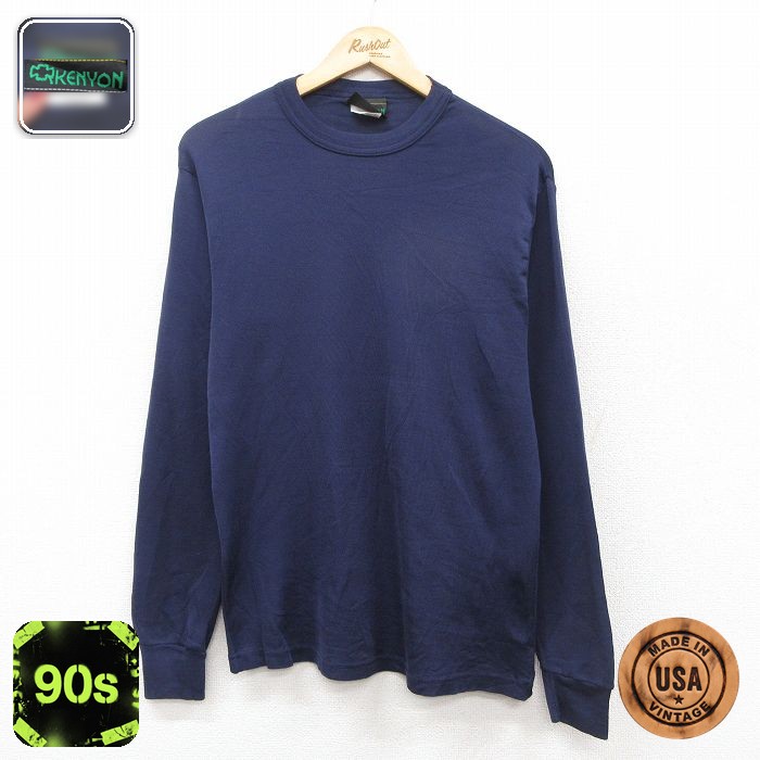 【50%OFF】90s 長袖Tシャツ ネイビー M | 古着