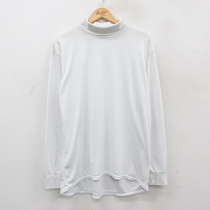 80s 長袖Tシャツ ハイネック ホワイト XL | 古着