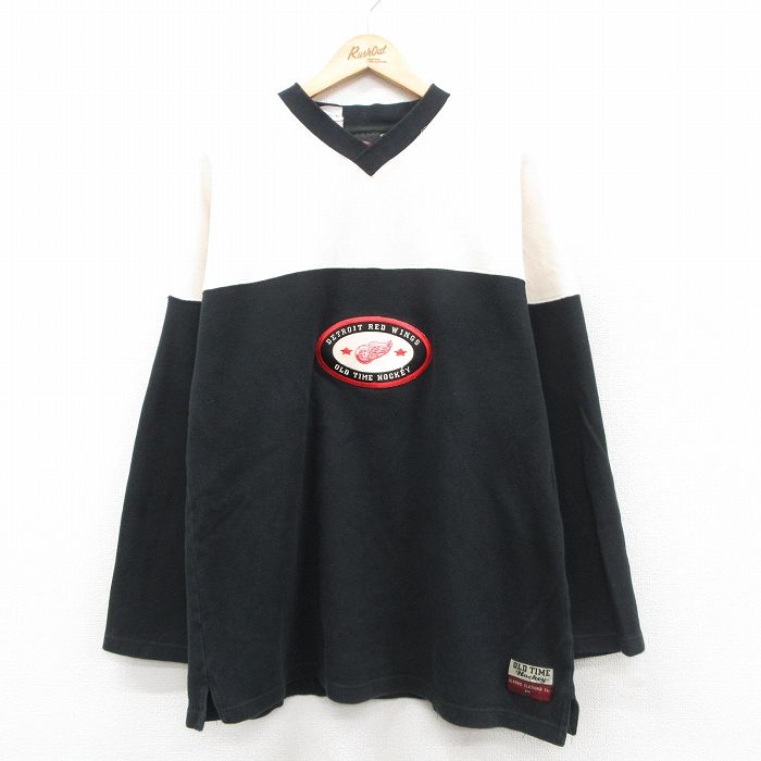 デトロイトレッドウィングス 90s 長袖Tシャツ アイスホッケー ブラック XL | 古着