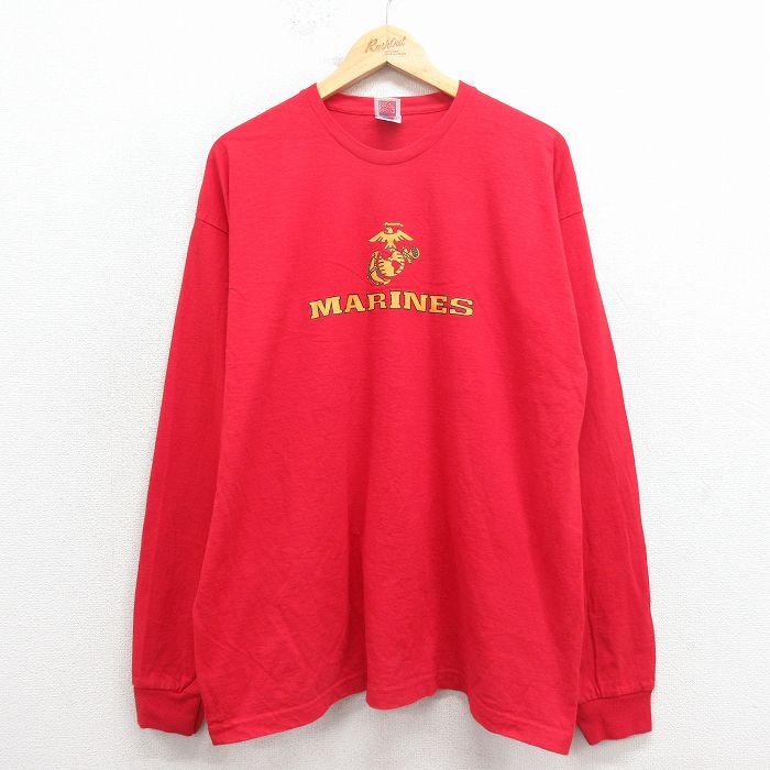00s 長袖Tシャツ ミリタリー レッド XL | 古着