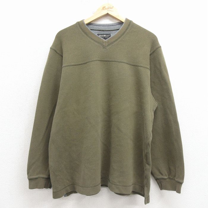 エディーバウアー 長袖Tシャツ グリーン XL | 古着