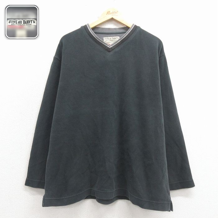 STEVE&BARRYS 長袖Tシャツ ブラック XL | 古着