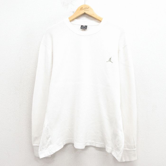 エアジョーダン 長袖サーマルTシャツ マイケルジョーダン ホワイト XL | 古着