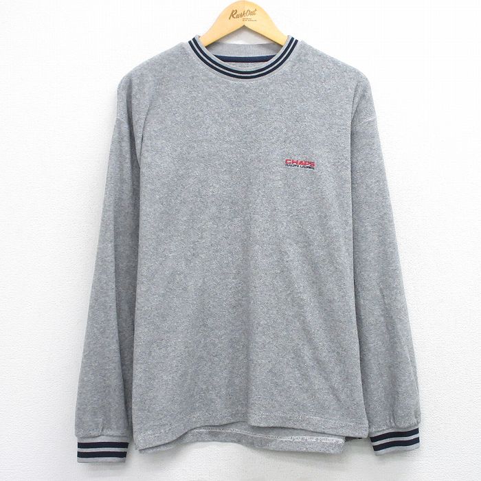 ラルフローレン 90s 長袖Tシャツ ワンポイントロゴ グレー XL | 古着