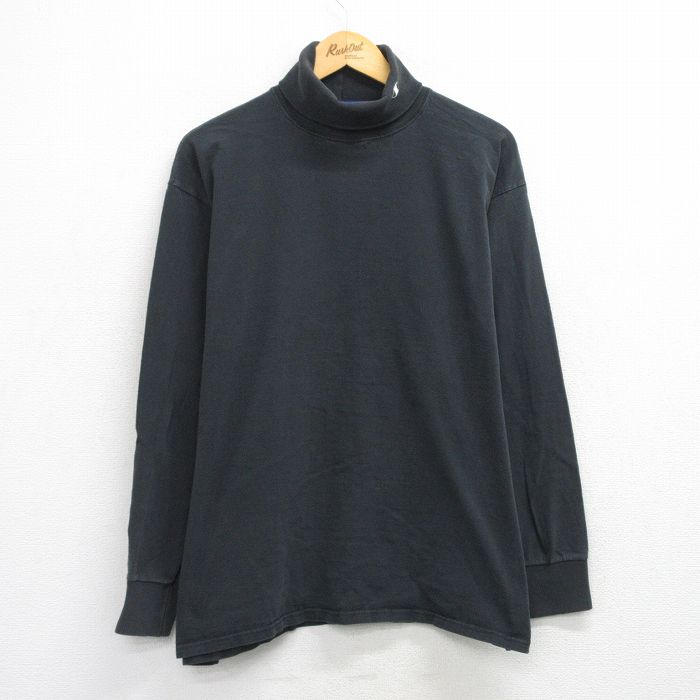 チャンピオン 00s 長袖Tシャツ ワンポイントロゴ ブラック XL | 古着