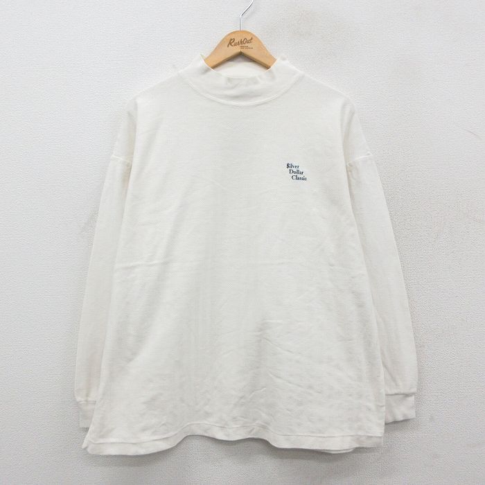 90s 長袖Tシャツ Silver ホワイト XL | 古着