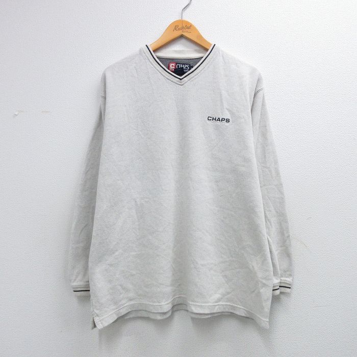 ラルフローレン 90s 長袖Tシャツ ワンポイントロゴ ホワイト XL | 古着