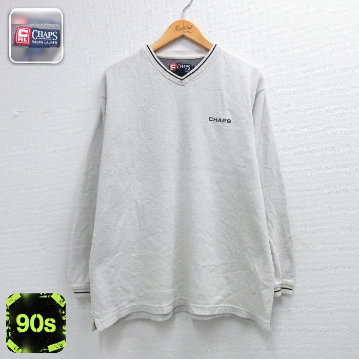 ラルフローレン 90s 長袖Tシャツ ワンポイントロゴ ホワイト XL | 古着