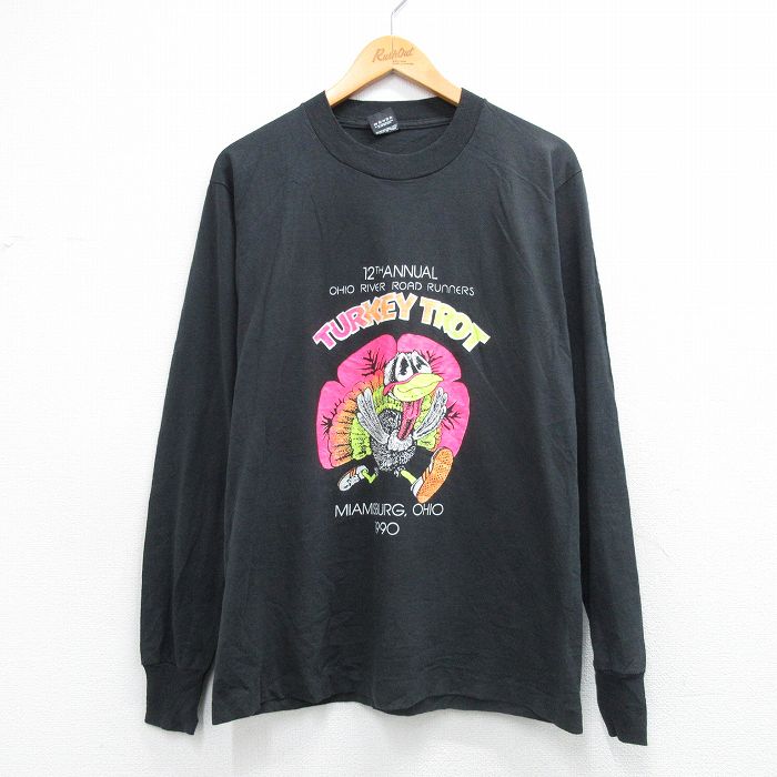 スクリーンスターズ 90s 長袖Tシャツ ターキー ブラック M | 古着