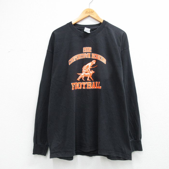 00s 長袖Tシャツ フットボール ブラック XL | 古着