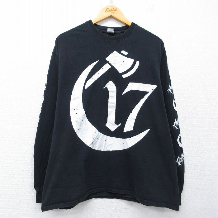 XL★古着 長袖 Tシャツ メンズ CHAPTER 17 黒 26mar10