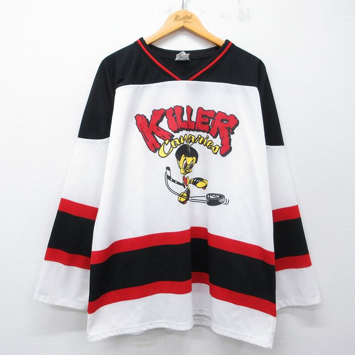90s 長袖Tシャツ ルーニーテューンズ ホワイト XL | 古着