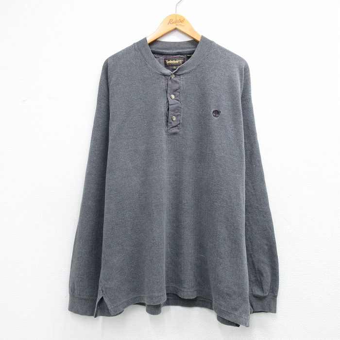 ティンバーランド 90s 長袖Tシャツ ワンポイントロゴ グレー XL | 古着