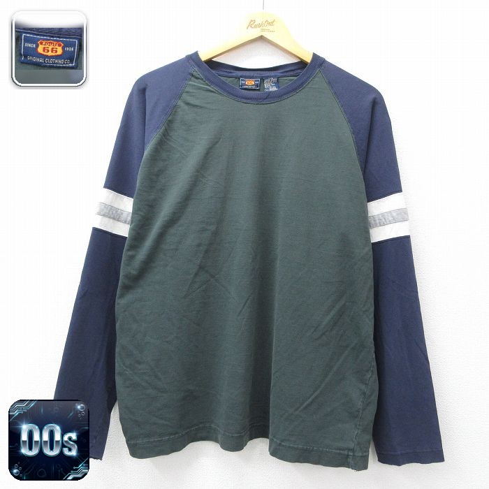 ルート66 00s 長袖Tシャツ ラグラン グリーン XL | 古着