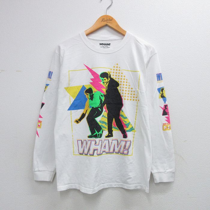 90s 長袖Tシャツ WHAM! ホワイト M | 古着