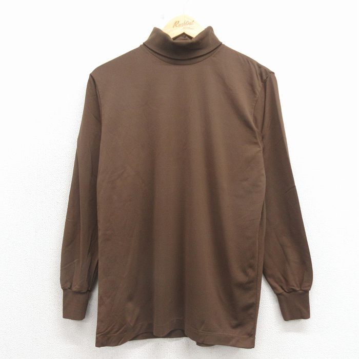 80s 長袖Tシャツ タートルネック ブラウン L | 古着