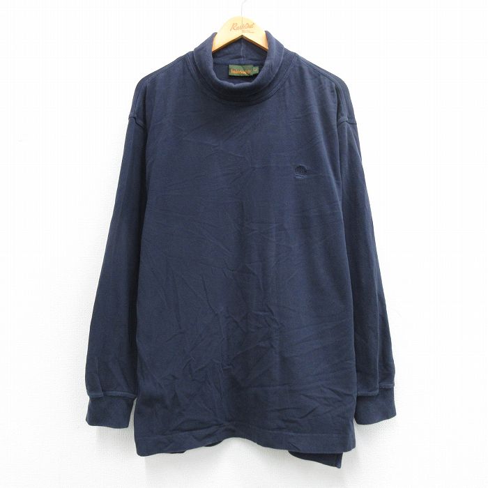 ティンバーランド 00s 長袖Tシャツ ワンポイントロゴ ネイビー メンズXL相当 | 古着
