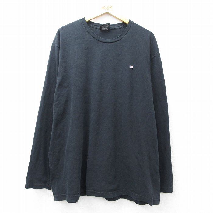 ラルフローレン 長袖Tシャツ ワンポイントロゴ ブラック メンズXL相当 | 古着
