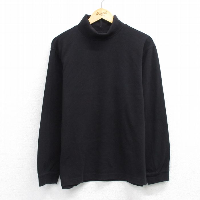 バンヒューセン 長袖Tシャツ タートルネック ブラック XL | 古着