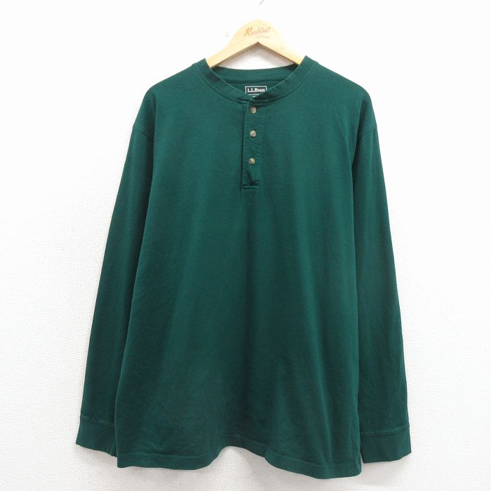 エルエルビーン 長袖Tシャツ ヘンリーネック グリーン メンズXL相当 | 古着