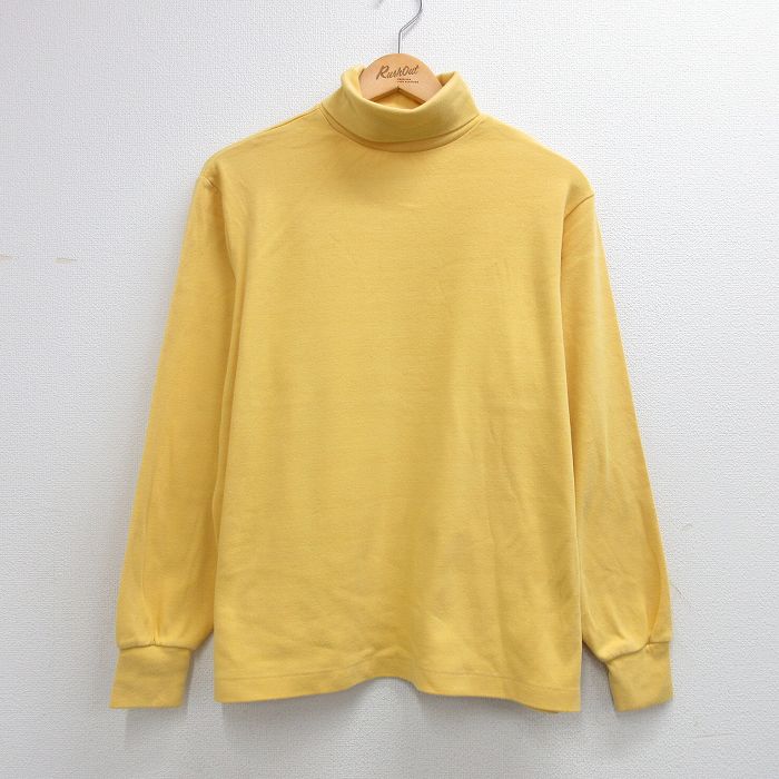 90s 長袖Tシャツ タートルネック イエロー メンズXL相当 | 古着