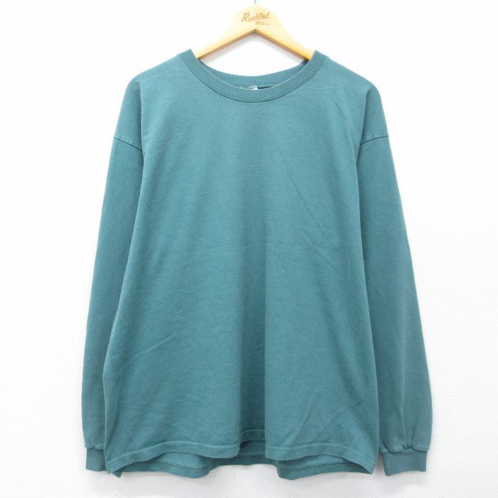 00s 長袖Tシャツ グリーン メンズXL相当 | 古着