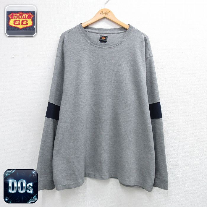 ルート66 00s 長袖Tシャツ グレー メンズXL相当 | 古着