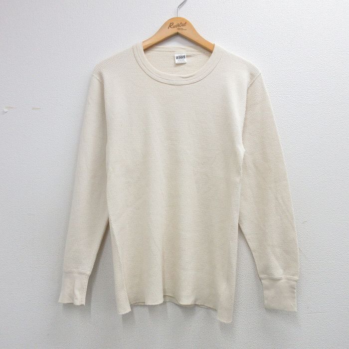90s 長袖Tシャツ 生成り ベージュ メンズM相当 | 古着