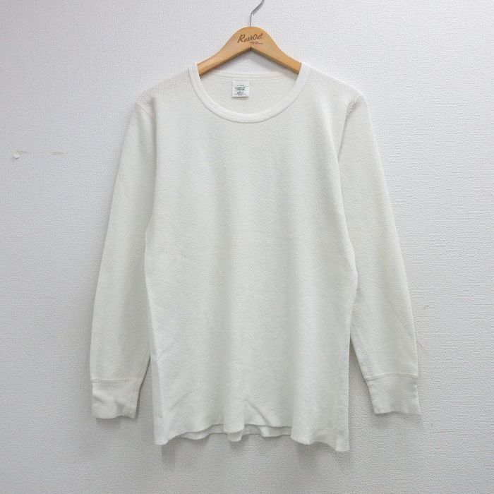 デュオフォールド 90s 長袖Tシャツ 無地 ホワイト メンズL相当 | 古着