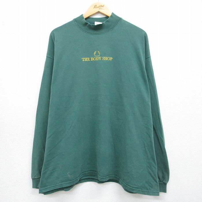 THE BODY SHOP 90s 長袖Tシャツ 刺繍 グリーン メンズXL相当 | 古着