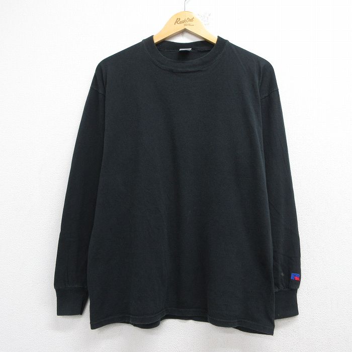 ラッセル 80s 長袖Tシャツ ブラック メンズL相当 | 古着
