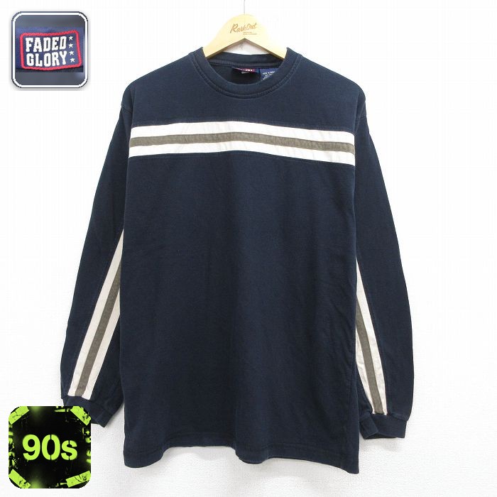 FADED GLORY 90s 長袖Tシャツ ネイビー メンズL相当 | 古着