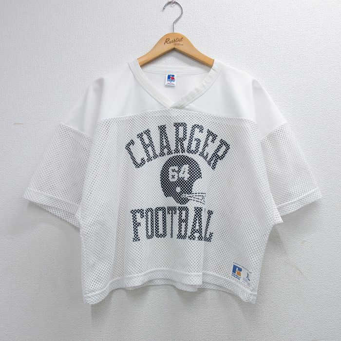 ラッセル 80s 半袖Tシャツ CHARGER ホワイト メンズXL相当 | 古着