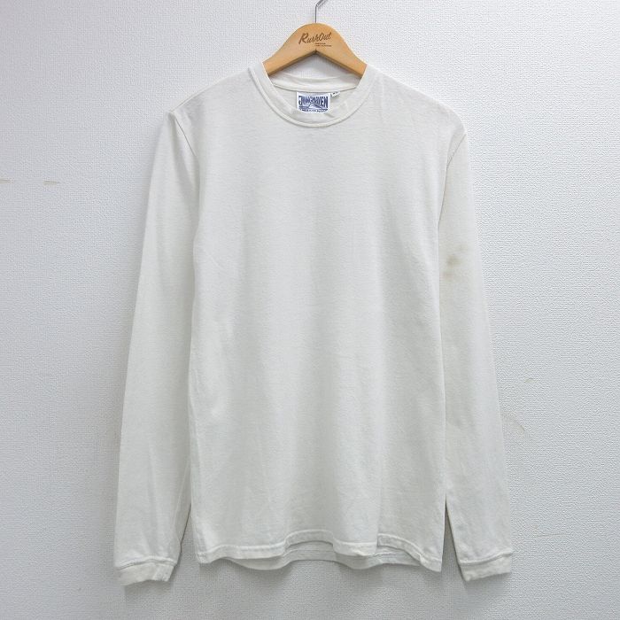90s 長袖Tシャツ ホワイト メンズM相当 | 古着