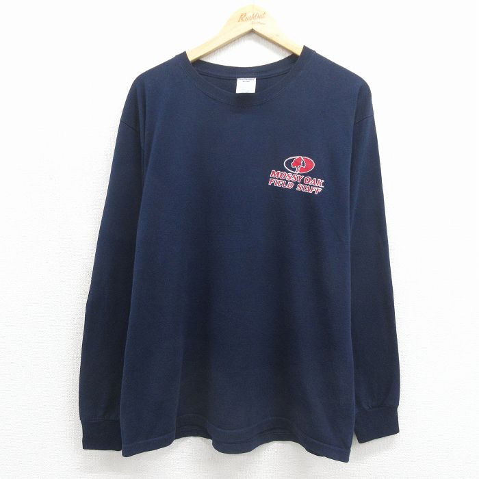 ジャージーズ 00s 長袖Tシャツ モッシーオーク ネイビー メンズXL相当 | 古着