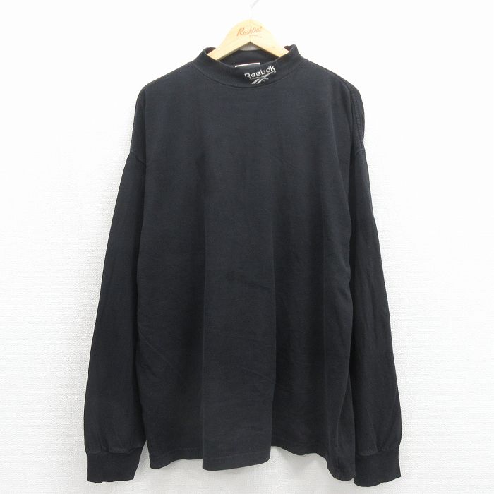 リーボック 90s 長袖Tシャツ ワンポイントロゴ ブラック メンズXL相当 | 古着