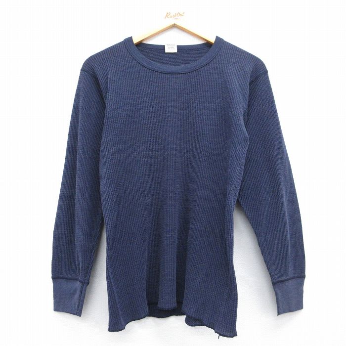 80s 長袖Tシャツ ネイビー M | 古着