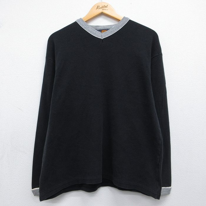 00s 長袖Tシャツ ブラック メンズXL相当 | 古着