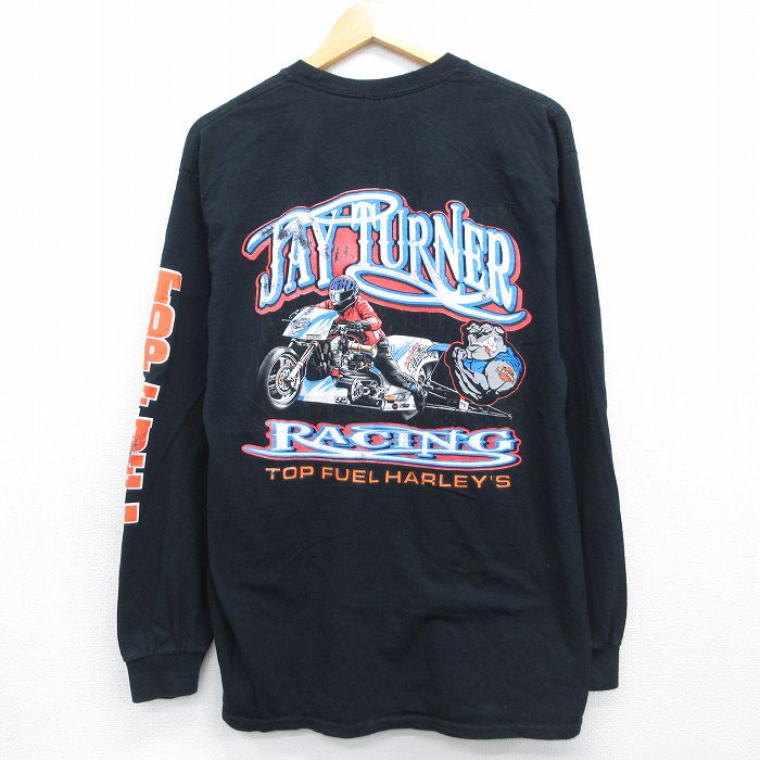 00s 長袖Tシャツ JAY TURNERレーシング ブラック メンズL相当 | 古着