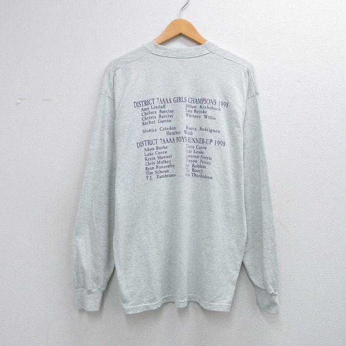 フルーツオブザルーム 90s 長袖Tシャツ DENTON BRONCOS グレー XL | 古着