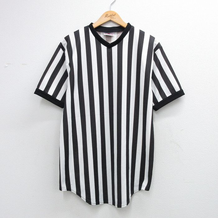90s 半袖Tシャツ ストライプ ブラック L | 古着