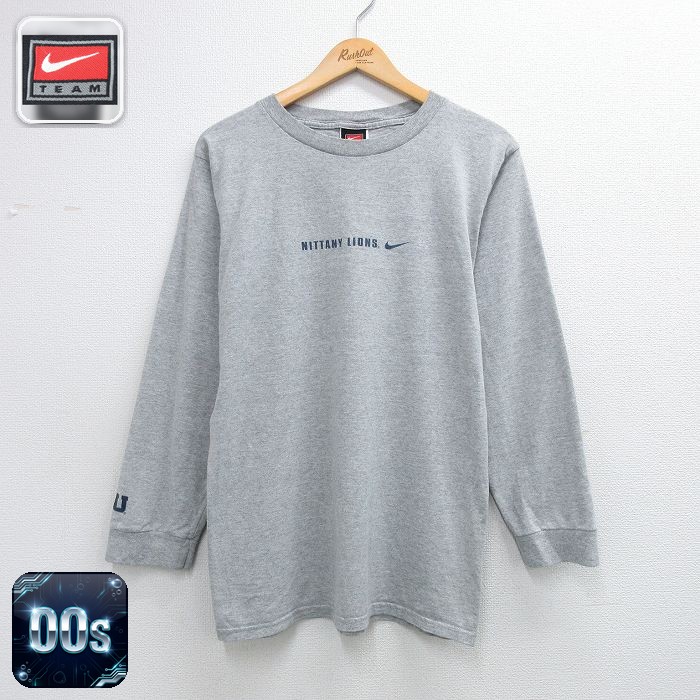 【20%OFF】ナイキ 00s 長袖Tシャツ ニタニーライオンズ グレー メンズM相当 | 古着