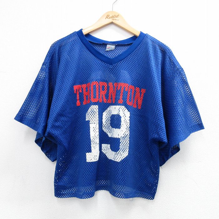 90s 半袖Tシャツ THORNTON 19 ブルー L | 古着