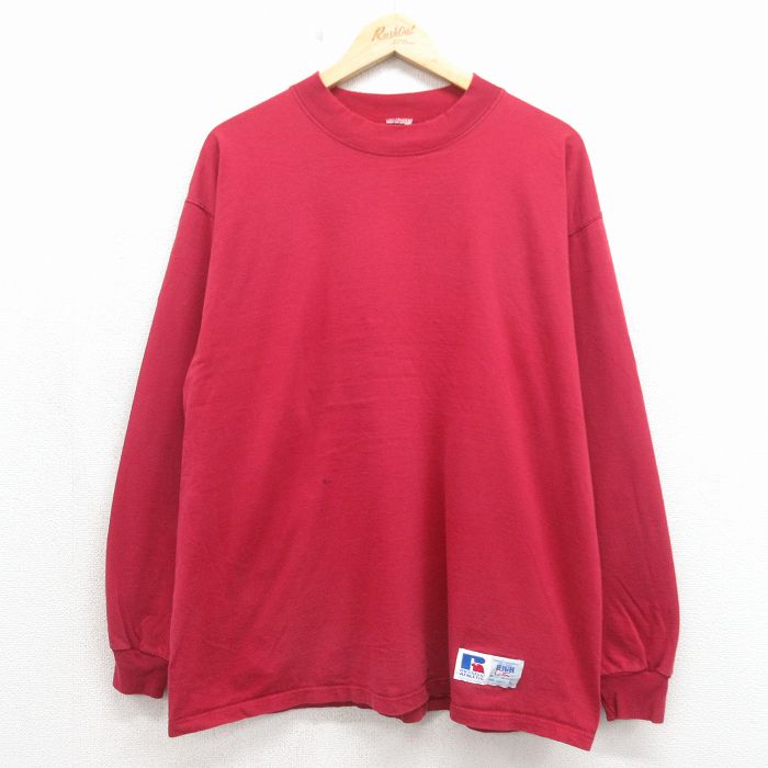 ラッセル 90s 長袖Tシャツ バーガンディ XL | 古着