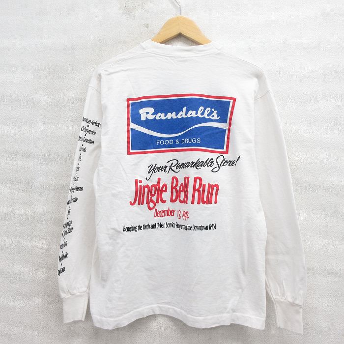古着通販 L☆古着 長袖 ビンテージ Tシャツ メンズ 90年代 90s